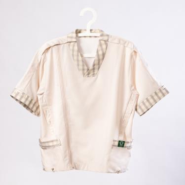 【Kcwear康澄】春夏居家短袖淺米36短版（上衣）／廠商直送