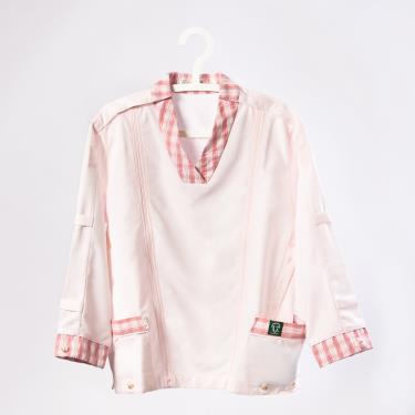 【Kcwear康澄】春夏居家長袖粉紅34短版（上衣）／廠商直送