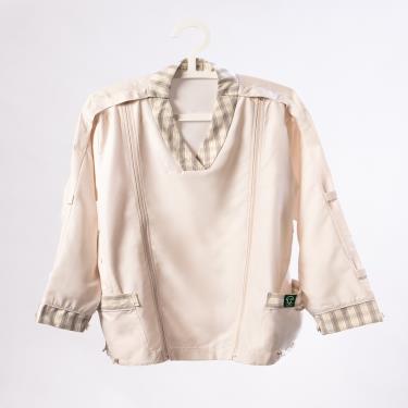 【Kcwear康澄】春夏居家長袖淺米38短版（上衣）／廠商直送