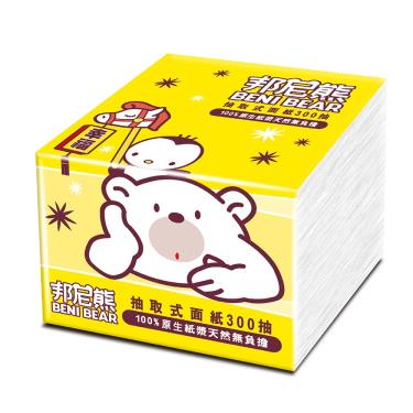 【Benibear 邦尼熊】抽取式柔式紙巾（300抽x72包/箱）廠商直送