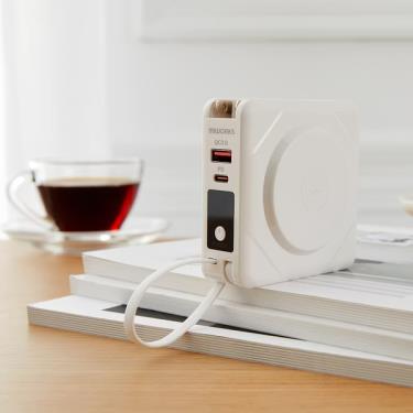 【MiWorks米沃】22.5W多合一快充磁吸行動電源（冰河白）