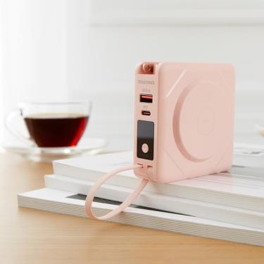 【MiWorks米沃】22.5W多合一快充磁吸行動電源（蜜桃粉）