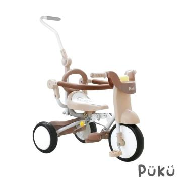 【PUKU 藍色企鵝】Mini Bike折疊三輪車（沙色）廠商直送