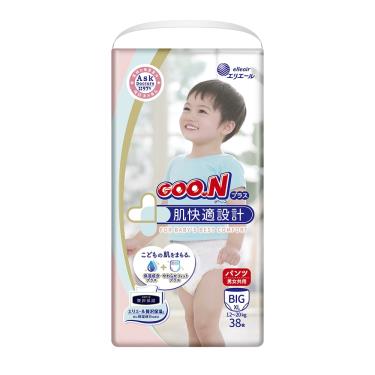 【GOO.N 日本大王】肌快適／敏感肌褲型紙尿褲／跳跳褲（XL38片X3包／箱）廠商直送
