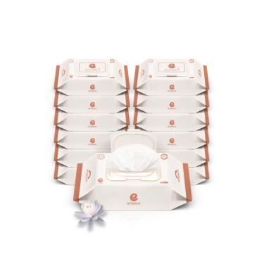 【韓國ENBLANC】極柔純水濕紙巾 輕厚蓮花（24抽/12包） 廠商直送