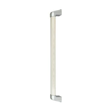 【Yersh亦欣】D35室內實木扶手／鋅合金支架／象牙白配銀色支架／60cm 廠商直送