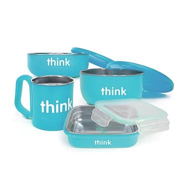 【Thinkbaby】兒童餐具組（藍色）廠商直送
