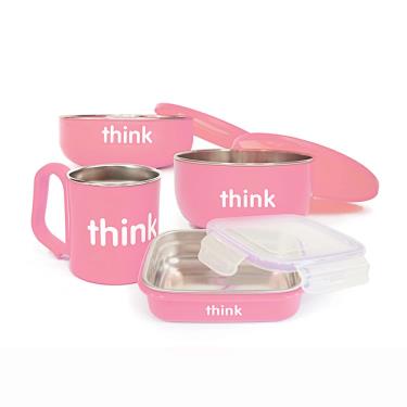 【Thinkbaby】兒童餐具組（粉紅色）廠商直送