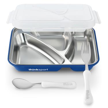 【Thinkbaby】兒童餐盤組（藍色）廠商直送