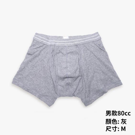 【IOHS十分幸福】日本速吸男性尿用內褲－灰色（80cc）M／廠商直送