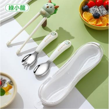 【JAR嚴選】可愛卡通學習筷（綠小龍）廠商直送