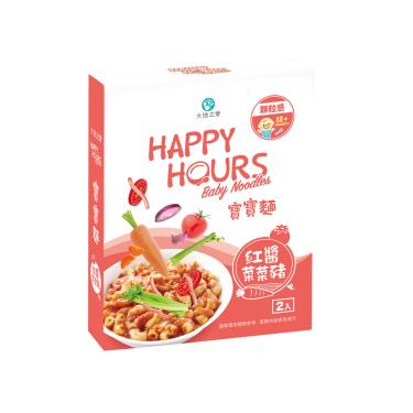 【大地之愛】Happy Hours寶寶麵 紅醬菜菜豬（300g/盒）