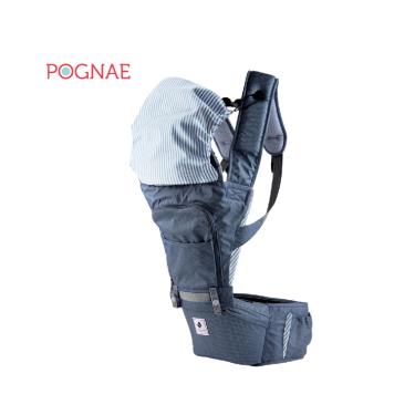【POGNAE】NO.5超輕量機能坐墊型背巾（牛仔藍）廠商直送