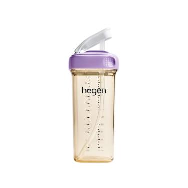 【hegen】PCTO™ 輕飲時光PPSU方圓型寬口吸管杯2.0 （漾紫）廠商直送