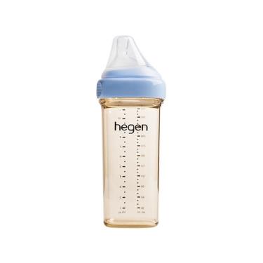 【hegen】金色奇蹟PPSU多功能方圓型寬口奶瓶 330ml （沁藍） 廠商直送