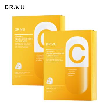 （滿額送）【DR.WU】維他命C瞬效亮白膠囊面膜（4入x2入組）廠商直送  活動至3/31