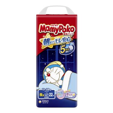 【MamyPoko 滿意寶寶】哆啦A夢夜用晚安褲（XXL22片X4包／箱）