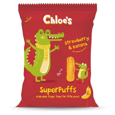 (即期出清)Chloe's 克蘿伊 幼兒胖牙餅-草莓香蕉(20g/包) 效期至2022/08/01
