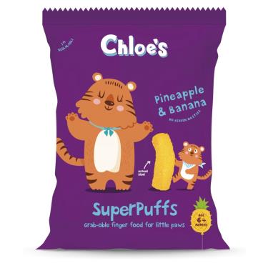 (即期出清)Chloe's 克蘿伊 幼兒胖牙餅-鳳梨香蕉(20g/包) 效期至2022/07/31