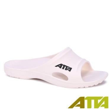 ATTA 足底均壓 足弓支撐簡約休閒拖鞋 白色 (10號)