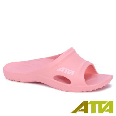 ATTA 足底均壓 足弓支撐簡約休閒拖鞋 粉色 (6號)