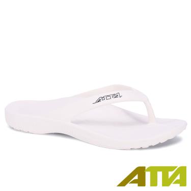 ATTA 足弓簡約夾腳拖鞋 白色 (7號)