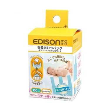 日本EDISON 便利防臭微香尿布處理袋100枚入