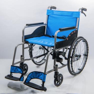 均佳 經濟型鋁合金輪椅(附杯架) 固定扶手 背不可折 JW-110 廠送