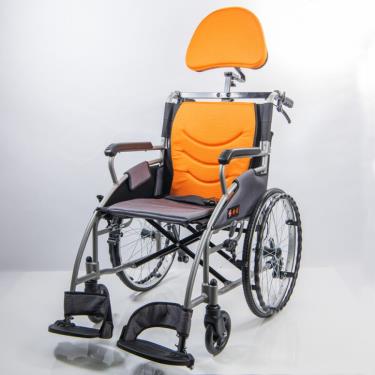 均佳 鋁合金流線型經濟款輪椅(靠頭組) 背可折 JW-125-20 廠送