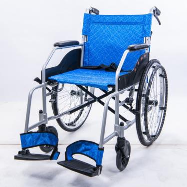 均佳 鋁合金輕量化輪椅(便利型) 固手固腳 背可折 後輪22吋 JW-EZ-22 廠送