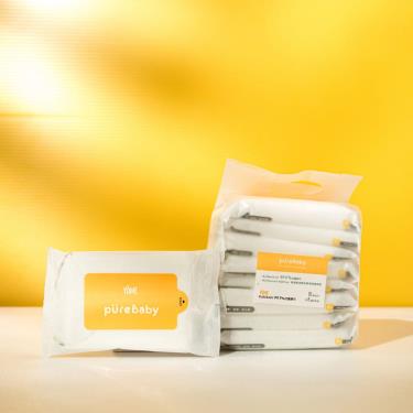 YOME  PureBaby 99.9% 抗菌濕巾 10抽x8包（單串包裝）-廠送