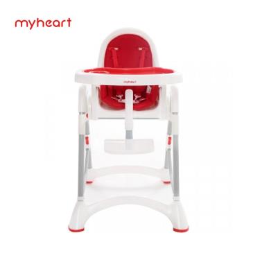 【myheart】折疊式兒童安全餐椅-蘋果紅 (廠送)