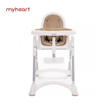 【myheart】折疊式兒童安全餐椅-布朗棕 (廠送)