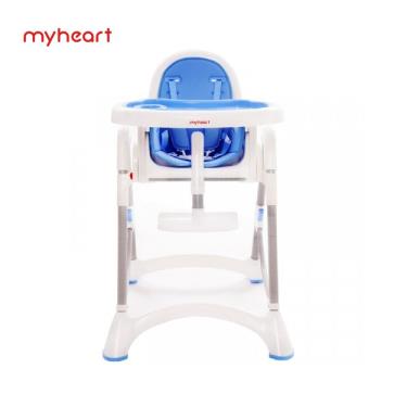 【myheart】折疊式兒童安全餐椅-天空藍 (廠送)