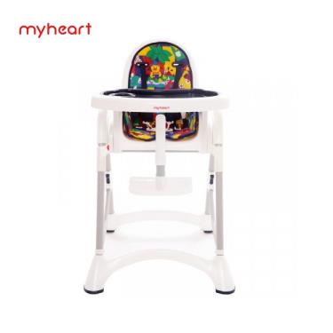 【myheart】折疊式兒童安全餐椅-卡通藍 (廠送)