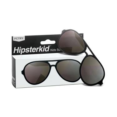 美國Hipsterkid 抗UV偏光嬰幼兒童太陽眼鏡(附固定繩)-飛行員黑0-2歲-廠送