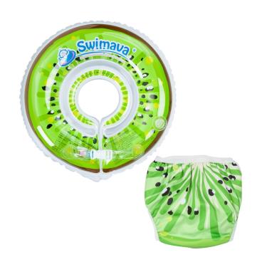 英國 Swimava G1+ S1奇異果嬰兒游泳脖圈/泳褲套裝組-廠