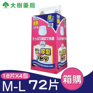 (2箱折$100)日本一番 成人復健褲M-L號 18片x4包/箱(加厚型)-廠送 活動至01/31