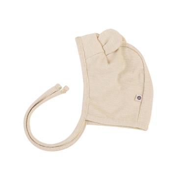 Happy Prince 韓國製 Bebe小熊天絲嬰兒童帽 (兩色可選) 奶白48  廠商直送