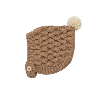 Happy Prince 韓國製 New Coney毛線針織精靈保暖嬰兒帽 (四色可選) 奶白 廠商直送