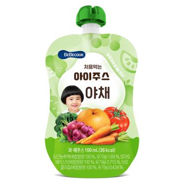 韓國BEBECOOK寶膳 嬰幼兒綜合蔬果汁 100ml