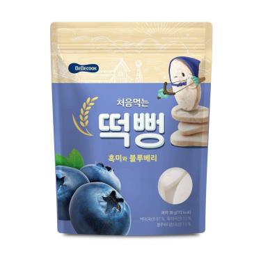 (2件9折)韓國BEBECOOK寶膳 嬰幼兒藍莓初食綿綿米餅 30g