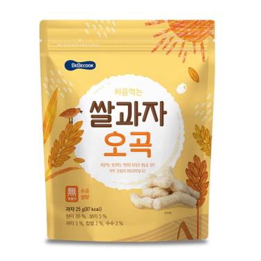 (2件9折)韓國BEBECOOK寶膳 嬰幼兒穀物米棒 25g/包
