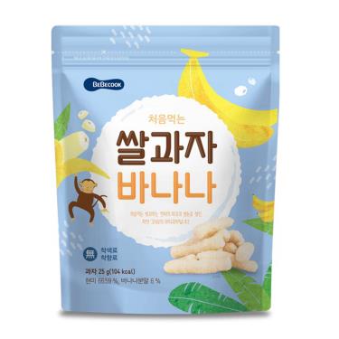 (2件9折)韓國BEBECOOK寶膳 嬰幼兒香蕉米棒 25g/包
