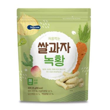 (2件9折)韓國BEBECOOK寶膳 嬰幼兒蔬菜米棒 25g/包
