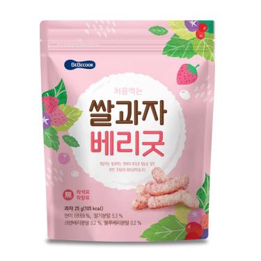 韓國BEBECOOK寶膳 嬰幼兒綜合莓果米棒 25g/包