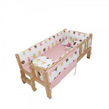 【HA Baby】新生兒套組-三面護欄 床型150x80(內含床單、被套、枕套、三面床圍)-花色.02(廠商直送)