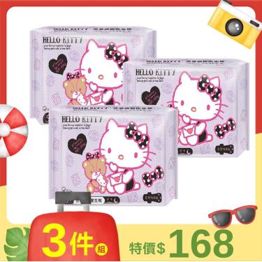 〔Hello Kitty］涼感甜睡衛生棉夜用特長34cmx3包