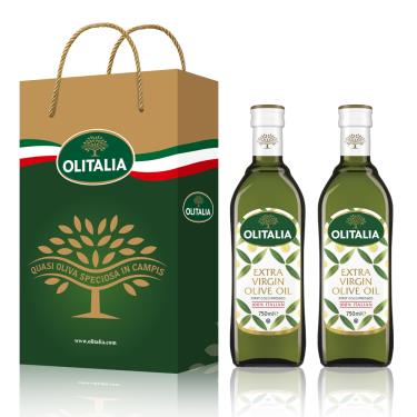 Olitalia奧利塔 特級初榨橄欖油禮盒組750mlx2瓶(廠送)