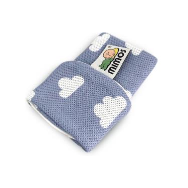 MIMOS 3D自然頭型嬰兒枕-M 【枕頭+雲朵藍枕套】( 5-18個月適用 )-廠送